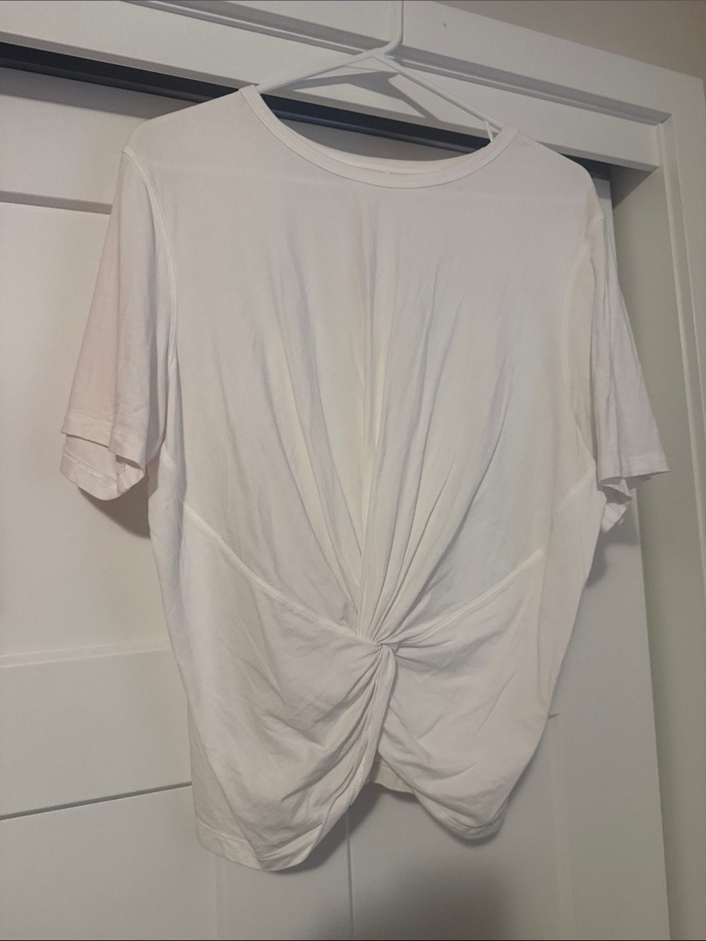 lululemon athletica White Short Sleeve Twist Front Tee